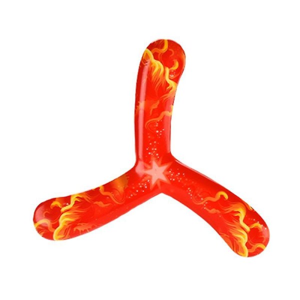 Utendørs flygende sportsleker for barn og voksne Treblads boomerang (1 stk, rød)