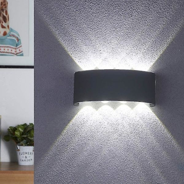 LED-seinävalot sisätiloihin - 8W Moderni vedenkestävä seinävalaisin seinävalaisin koristelu alumiini valkoinen seinävalaisin olohuoneeseen makuuhuoneeseen käytävään