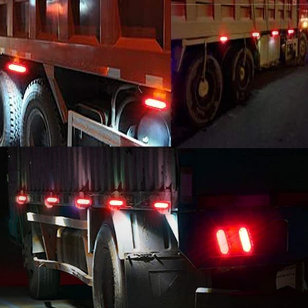 2 stk Tilhengerlys 22 LED Ovalt Sidelys Signallys Baklys HL J‑006