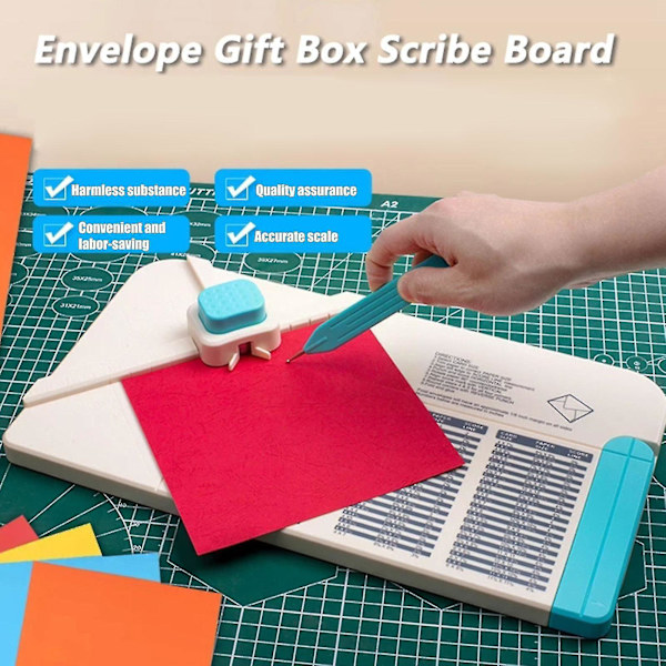 Presentask Scribebräda Kuvertstans Kuverttillbehör Skärare Scrapbooking Pappbräda Prägling DIY Poc Q6v9