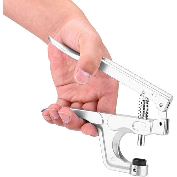 Knapptång med tryckknappar, knapptång i metall för kläder, handhållen tång, för tryckknappar utan sömnad, fästverktyg, stans, hem och professionell Silver, Yellow