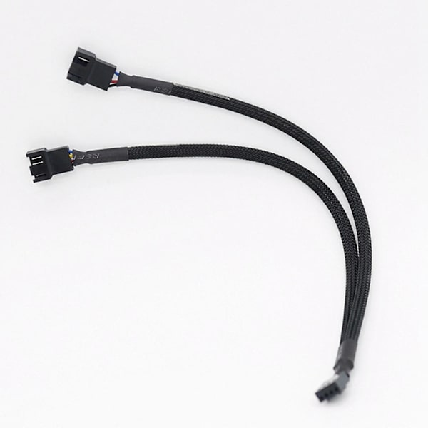 2x 1 til 2-vejs sengkabel Y-splitter 3/4-polet PWM-stik Fan Computer PC Fan Forlænger Ada