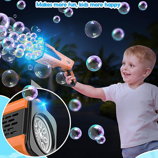 Bubble Maker Toy Bubble Gun Bubble Machine For Kids Med Led Light Bubble Gaver