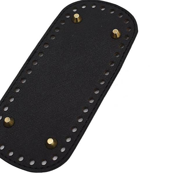 Taskebund For Hæklet Taske Pudebund PU Læder Taskebund Til Strikning Taske Håndtaske DIY Skulder Crossbody Tasker Tilbehør (4stk, Sort)