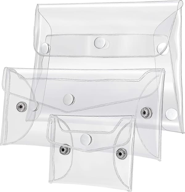 Transparent Kosmetikväska 3-pack, Resevänlig Klar Sminkorganisatör, Vattentät PVC Necessärset