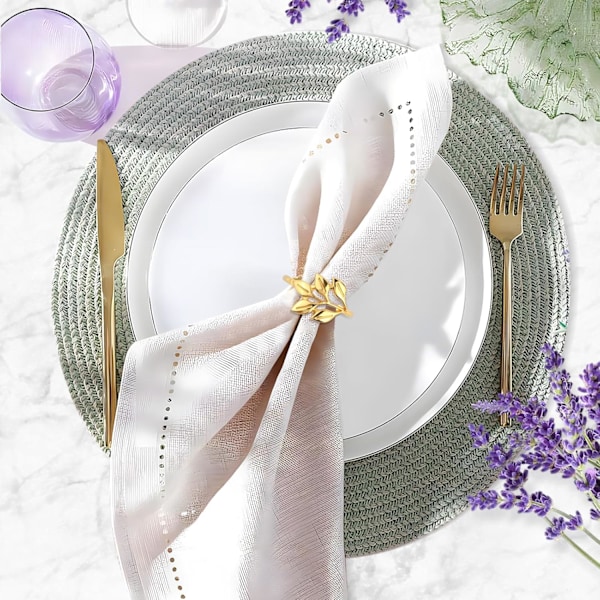 ces Guld Servietringe, Metal Servietspænder, Blad Servietholdere, Elegante Servietspænder, Servietringe til Thanksgiving, Bryllup, Familie Middag