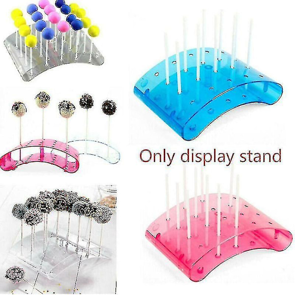 20 hål kaklollipop display/ställ/baser/hylla bågformad diy bakverk kaktverktyg kökstillbehör godis dessert hållare