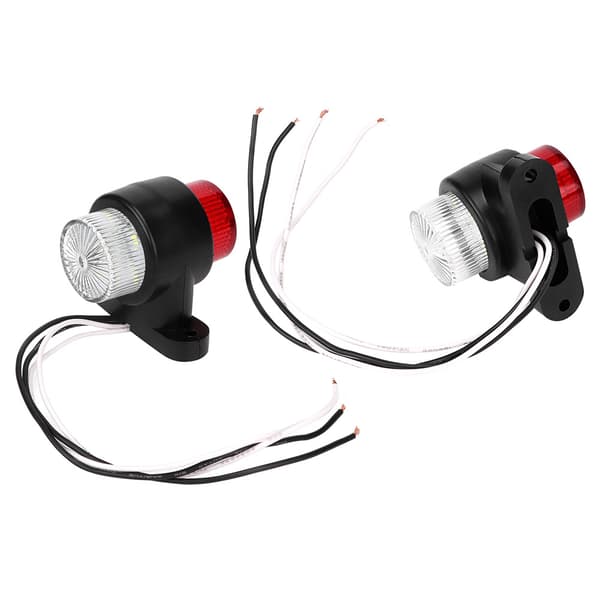 2 stk. 8 LED lastbil lys sideblinklys advarselslys til trailer 10-30V