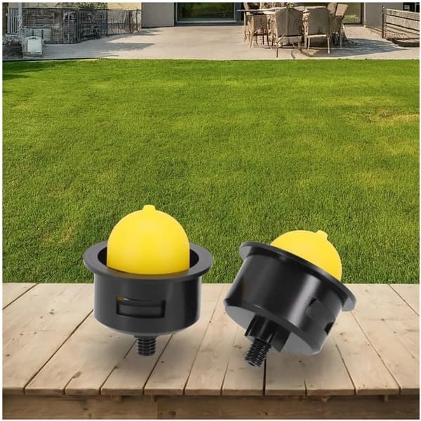 2-pack gul kulformad bränsleprimerpump, plastkroppsersättning för gräsklipparmotorer
