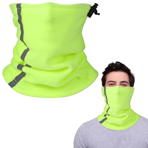 Vinter Halsvarmer Høy Synlighet Multifunksjonell Unisex Sykkelhalsvarmer med Reflekterende Striper Elastisk Snor