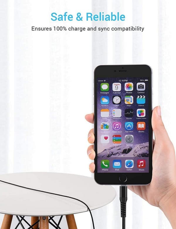 FOR iPhone oplader 1,8 meter, Lightning kabel Lang 1,8 meter