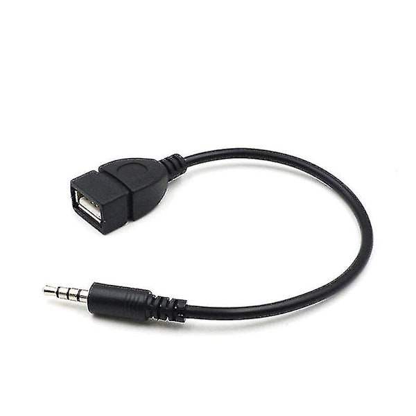 3,5 mm USB-lydkabel U-disk tilkobling Auto CD-spiller Kjøretøylydkabeladapter Interiørtilbehør