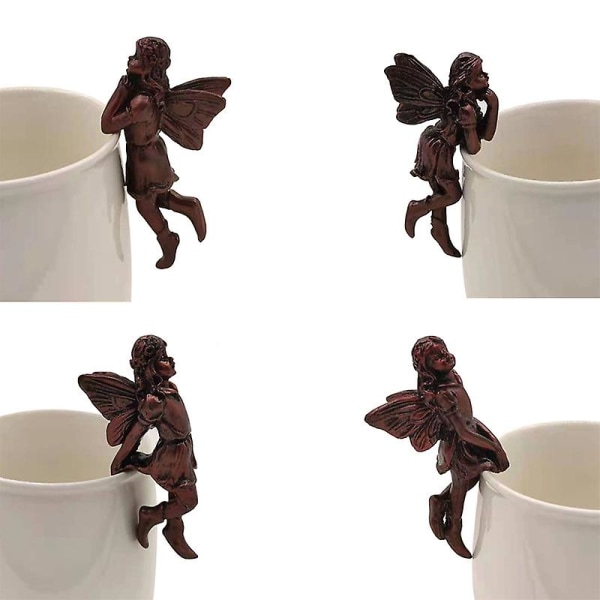 4 kpl Flower Fairy ruukkuriipus Miniatyyri Fairies Cup Decor Home Art Dcor