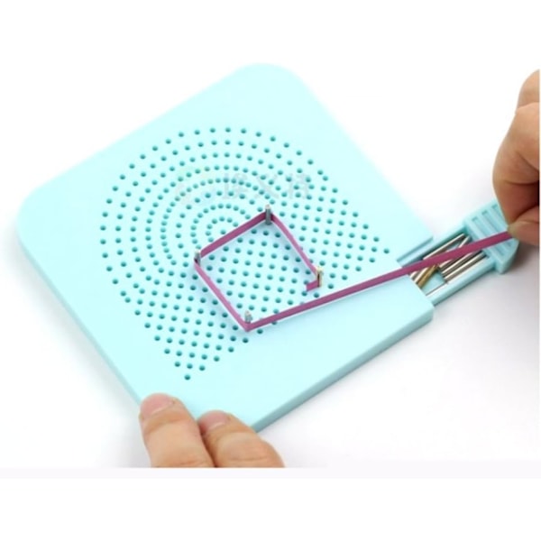 Papirklipping værktøjstavle med stifter opbevaringsboks Quilling strikketavle gitterguide til fremstilling af papirbånd Papirfoldning håndværk Blue
