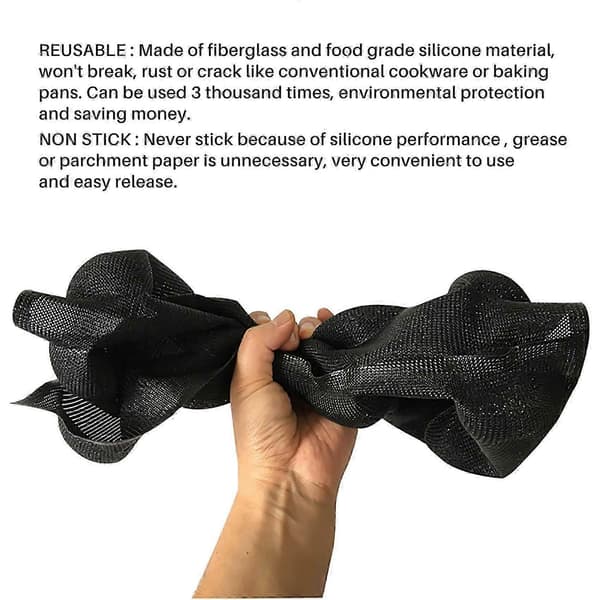Silikonform Non-Stick Perforert Form for Baguetter, Pølsebrødformer, Stekebrett
