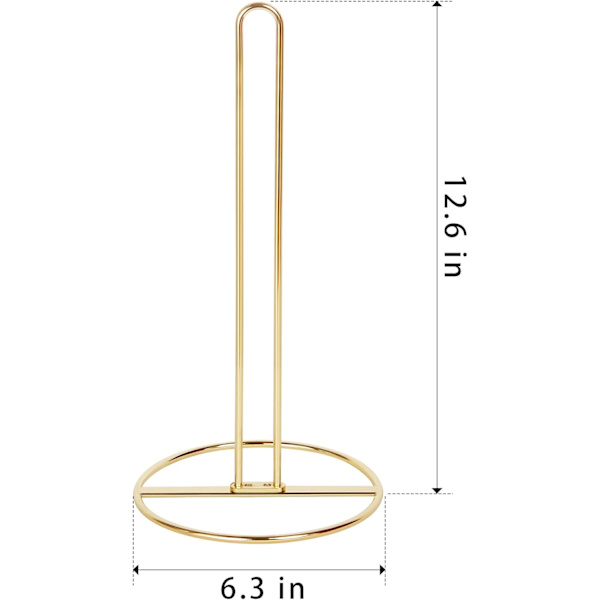 Guld Toalettpappershållare Fristående, OBODING, Toalettpappershållare Stativ för Förvaring av 3 Rullar Toalettpapper (Guld) Gold