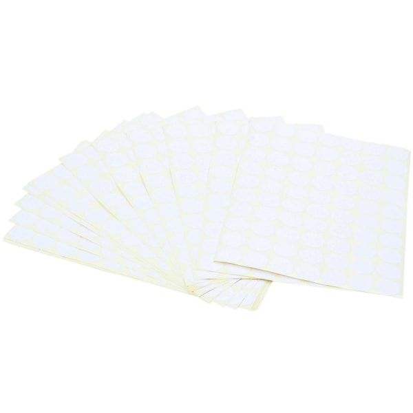 45x 19 mm Cirkler Runde Kode Stickers Selvklæbende Sticky Labels Hvid