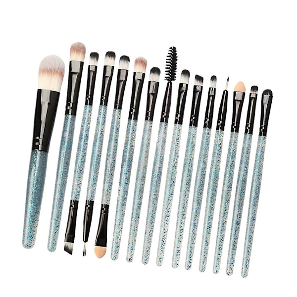 15 stk. Makeup Pensler Skønhedsapplikator Til Foundation Blandingspudder Sort