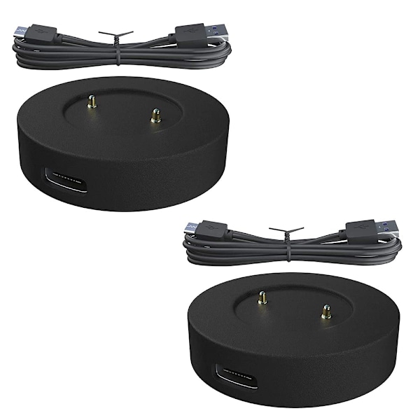 Oplader til Huawei Watch GT Classic, GT2, GT 2e, Honor Watch Magic, Magic 2, Dream - USB-ladekabel 100 cm (2 stk., sort) black 2