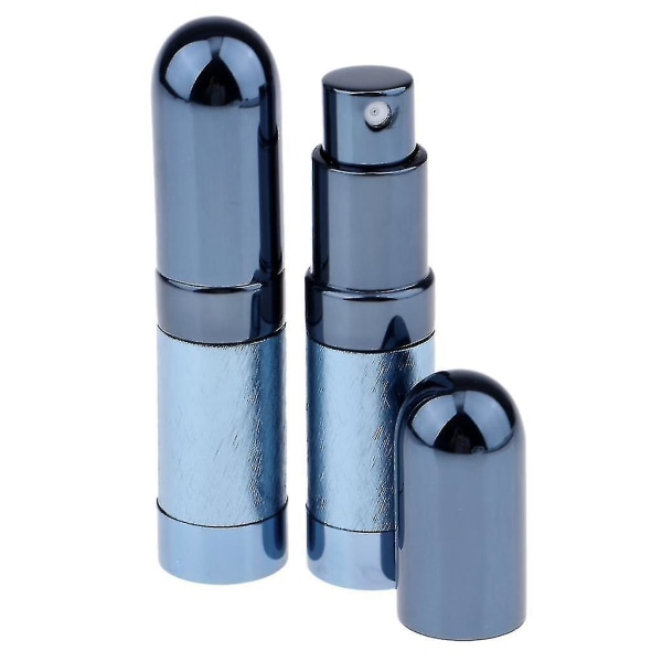 2 stk/sett påfyllbare parfymeflasker, 6 ml bærbare tomme parfymeflasker, mini parfymeflasker reisestørrelse - rød, 19x82 mm blå