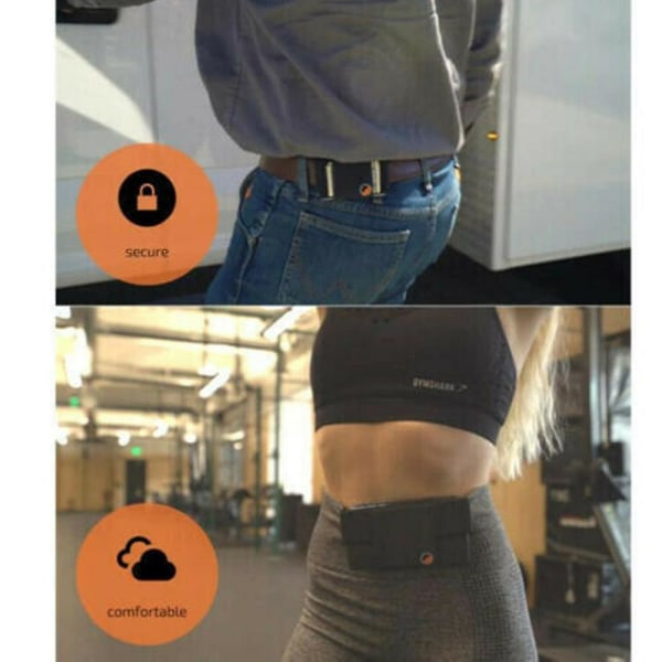 Minimalistisk osynlig plånbok Mini Pouch midjeväska för nyckelkort Hållare Sport Utomhus