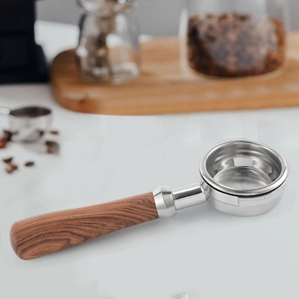 58mm Rostfritt Stål Dubbel Öra Kaffemaskin Handtag Bottenlös Filter Portafilter Universal Espre