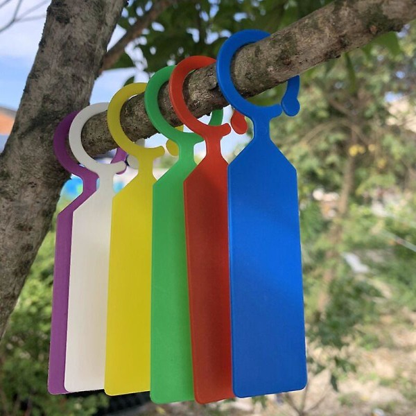60 st blandade färger hängande etiketter i plast Återanvändbara frönamn markör Etikett Markör skylt Trädgårdsredskap