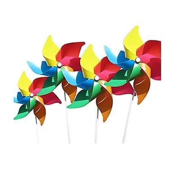 (pakke med 4) Fargerike vindmøller som en gave til barn å leke, eller som en delikat dekorasjon til barnehager, hager, barnerom, fester eller fester