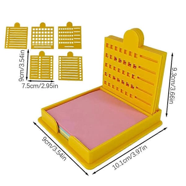 Stickys Note Kit Stickys Notes Organizer til Skrivebord Skrivebordstilbehør Black