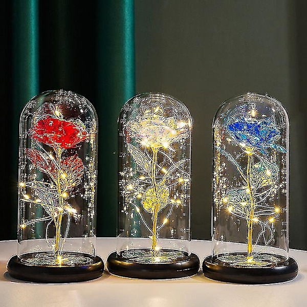 Galaxy Rosblomsterpresent, Oändlig Ros i Glaskupa, Unika Presenter till Kvinnor och Födelsedag