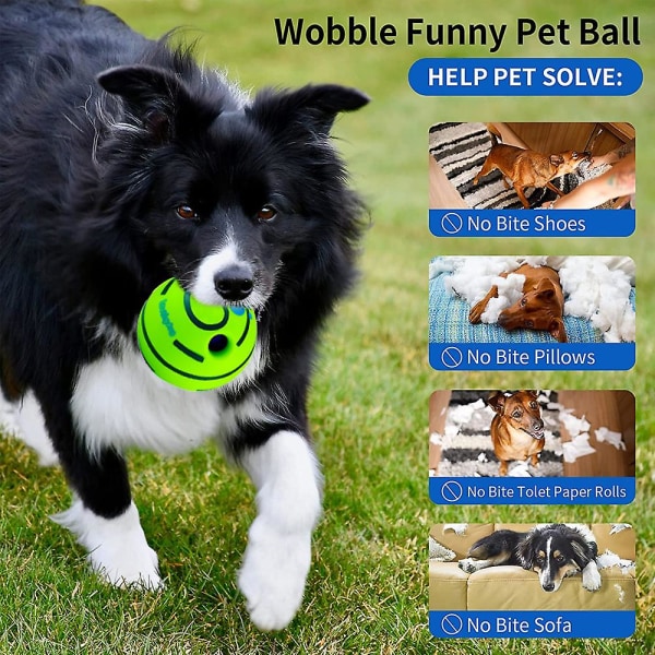 Pet Dog Toyfuny Pet Ball Play Touch Wag Träningsmaterial