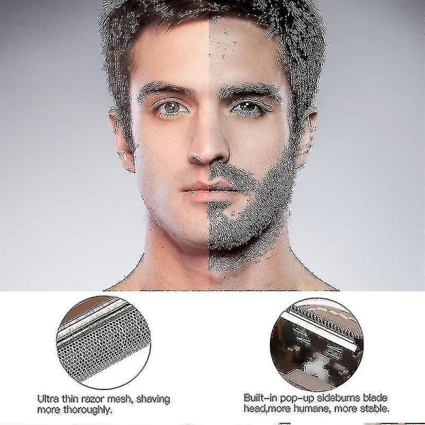 Elektrisk barbermaskine Genopladelig skægskraber Protable - Elektriske barbermaskiner af høj kvalitet
