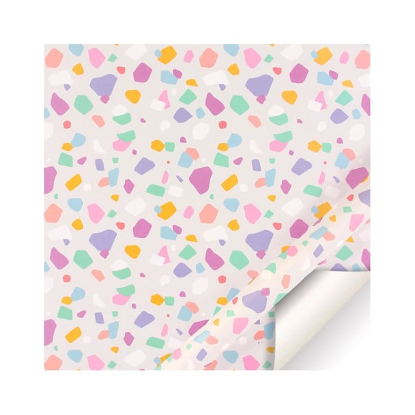 6 kpl Hienot haalistumista estävät suorakaiteen voimapaperit lahjapaperit Heart Rainbow Print Ystävänpäivän käärepaperit Festivaalin tarvikkeet