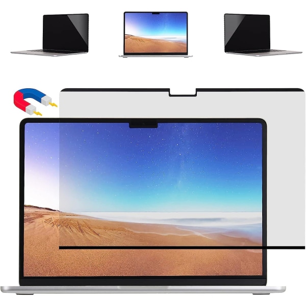 Magnetisk privat skærmfilter kompatibelt til M1/m2 Macbook Pro 13"(2017-2022) & M1 Macbook Air 13.3" (2018-2021), Ultratynd aftagelig anti-glare Sc