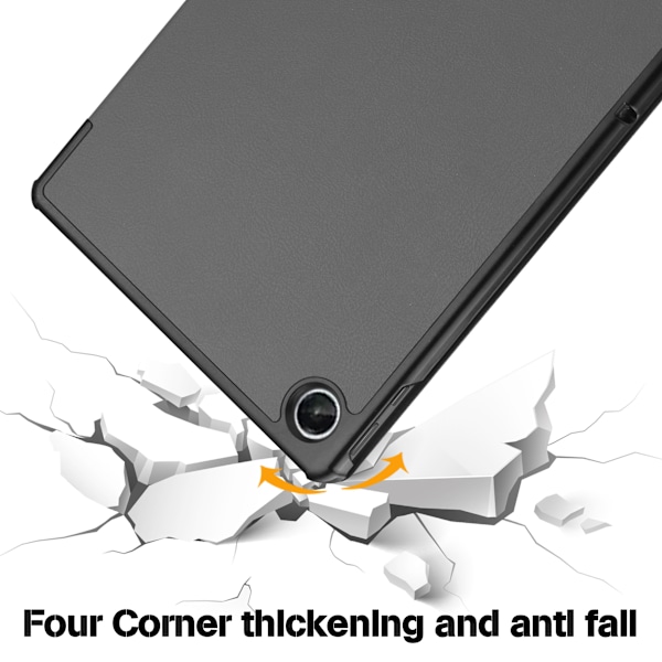 Smart Fodral för Galaxy Tab A9+ Plus 11 Tum 2023 SM-X210 SM-X215 SM-X216 SM-X218, Ultratunt Ställ Hårt Skal Skyddande Tablet Fodral - Svart