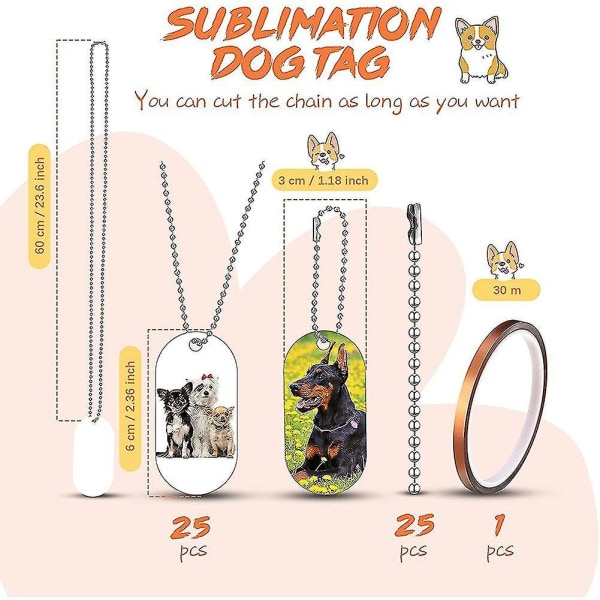 Sublimation Blank Aluminium Dog Tag Sublimation Stamping Metal Tag Stamping Blank Pendants Personali