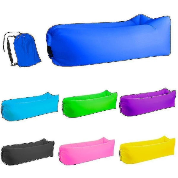 Camping Oppblåsbar Sofa Sovepose Lazy Bag Luftmadrass Oppblåsbar Sofa