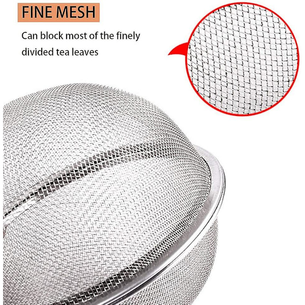 Te-infuser, 4 stk. rustfrit stål te-kugle infuser, 4-11cm te-filter