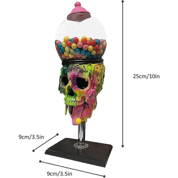Halloween Bubble Gum Machine, Ny färgglad Skull Candy Dispenser Machine Cool Gumball Varuautomat