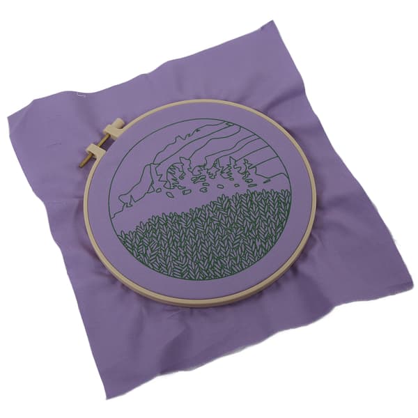 Tryckt broderi solnedgångsmönster klassisk mode generösa broderisatser för heminredningspresent