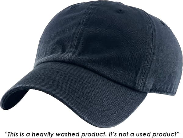 Lavprofil bomullscap menn kvinner baseballcap pappa-hatt justerbar Black