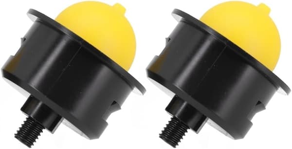 2-pack gul kulformad bränsleprimerpump, plastkroppsersättning för gräsklipparmotorer