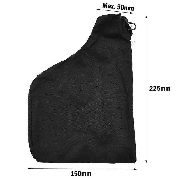 Sagstøvpose, svart støvpose med glidelås og trådstativ, for 255 modell gjæringssag 3 stk.
