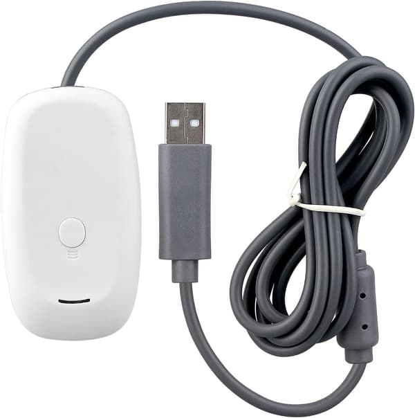USB trådløs kontroller PC bærbar mottaker for Microsoft Xbox 360 Slim Windows videospill farge hvit