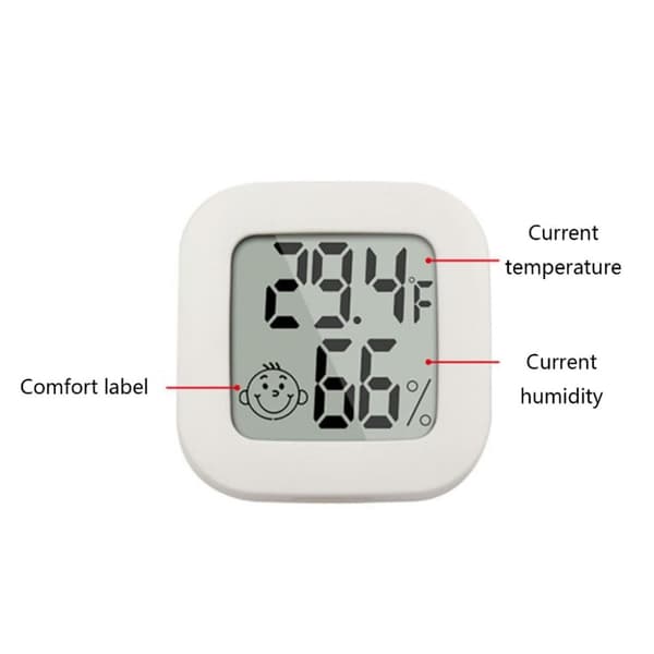 Mini inomhustermometer, digital hygrometer för luftfuktighet, rumstermometer, högprecisions temperatursensor för hemmet, termometer (4 st) Fahrenheit