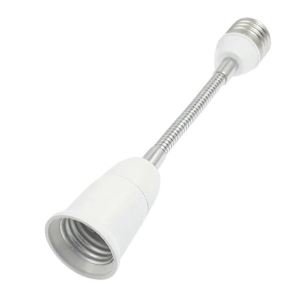 19 cm pitkä joustava hanhenkaula E27 - E27 LED-lampun jatkoadapteri