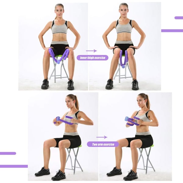 Lårtrainer för Inre Lår, Lårträningsutrustning för Hemmagym Yoga Sport Viktminskning 1 st purple