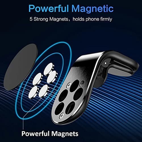 Biltelefonholder med magnetisk montering, L-formet, inkluderer super stærk magnet.