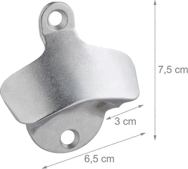 2-pack galvaniserade väggmonterade flasköppnare för hemmabar, rustik stil, hållbara barverktyg