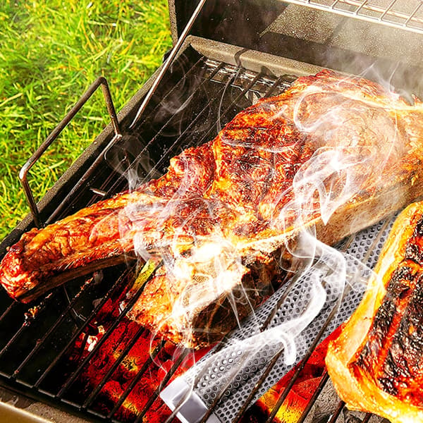 6-tommer røgrør i rustfrit stål til træpiller — Til kold- eller varmrøgning — Bærbar BBQ-røger